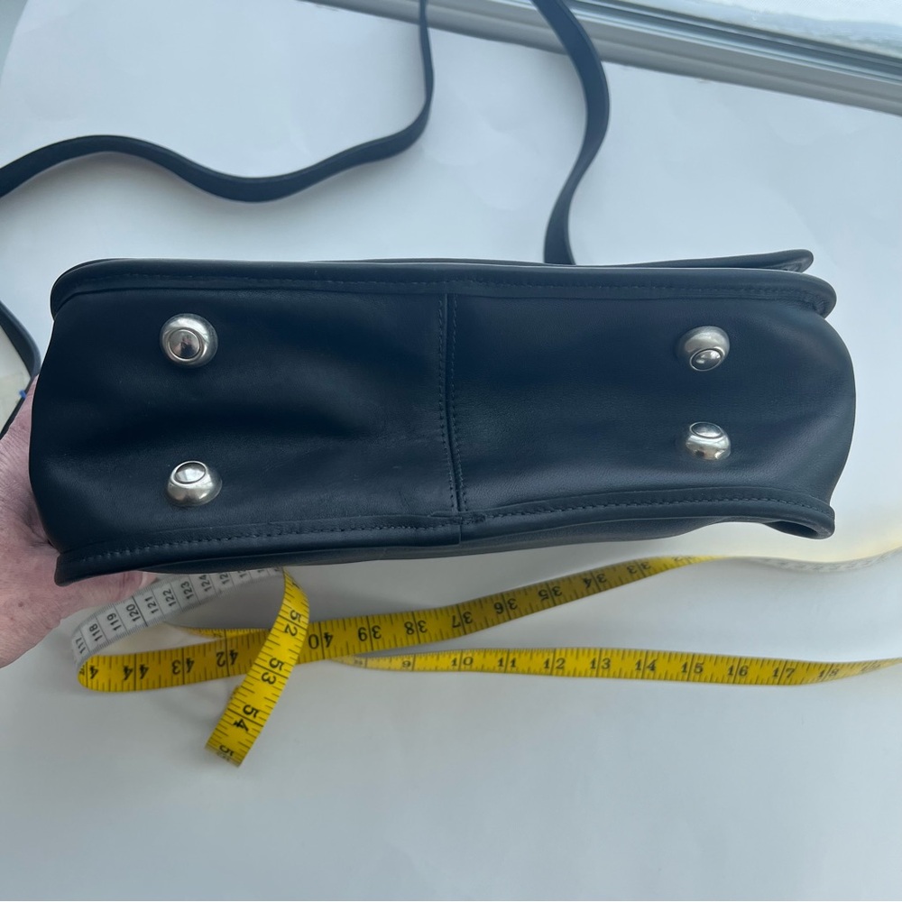 Vintage rare NWT  United Airlines uniform black genuine leather handbag . - Picture 7 of 16